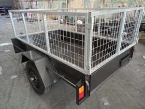 7x4 box trailer with cage