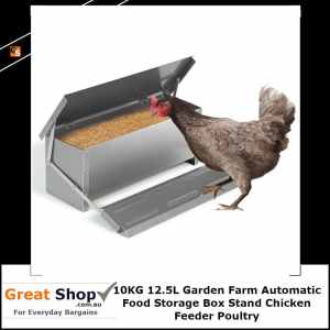 10KG 12.5L Garden Farm Automatic Food Storage Box Stand