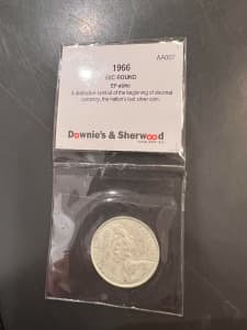 1966 Australian round 50cent coin EF/aUNC