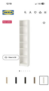 IKEA Billy bookcase Narrow White