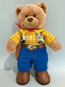 Build-A-Bear Plush Teddy with Toy Story Sheriff Woody Cowboy Outfit