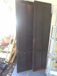 PINE & PLYWOOD FRENCH DOORS