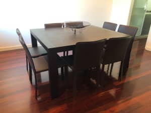 Extendable Dining Table with Dining Chairs