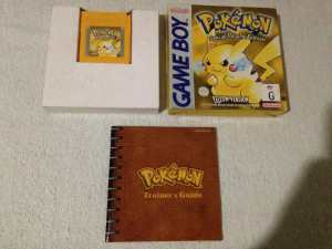 Pokemon Yellow Game Boy PAL AUS Genuine