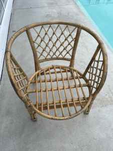 Vintage cane arm chair