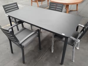 New Domingo 5 Pce Outdoor Dining Setting In Charcoal $1,199 RRP