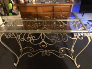 Glass Coffee Table Entry Table