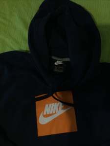 Nike Hoodie Blue and Orange For Mens