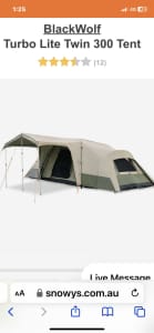 TENT BLACK WOLF WATERPROOF NYLON A 1 CONDITION