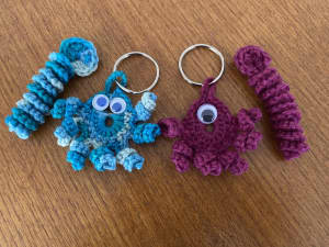 Crochet key rings