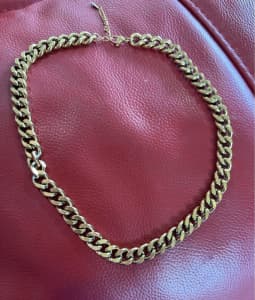 NEW Very Yellow Gold Stainless Steel Choker Necklace