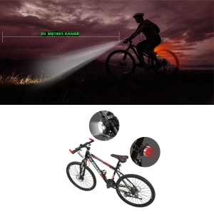 Front and rear bicycle lights that are waterproof and USB-rechargeabl