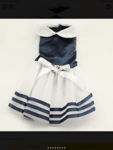 Small Dog Dress Sailor Striped Small