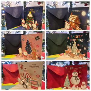 3D CHRISTMAS CARDS_Decor Pop Up Merry Christmas Cards 