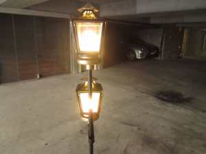 Antique style hand made floor lamp.