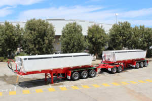 AAA TRAILERS SIDE TIPPER WITH ROLL TARP/ DRIVEAWAY PRICE/ MD 079153