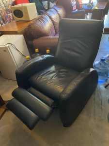 Black Leather Recliner (2x available)