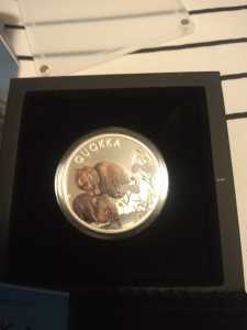 1 Oz silver proof coin quakka