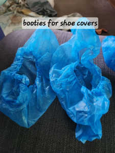 Disposal gowns,booties and hair nets brand new