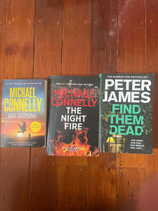 2 Michael Connelly and 1 peter James books for sale