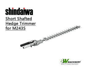 SHINDAIWA Short Shafted Hedge Trimmer Attachment for M243S and M230