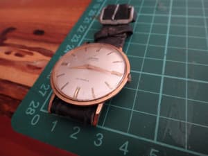 Vintage Enicar Ultrasonic 23 Jewel Slimline Gold Plated Watch