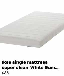 Ikea single mattress. White and clean always