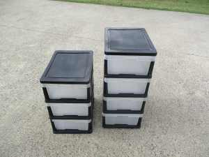 Black Plastic Storage Filing Cabinets Caddy Drawers