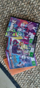 Equestria girls dvds and monster high dvds