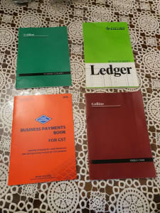 Collins debden various accounting books and GST book