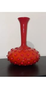 Red Glass Art Deco Vase Home Decor Decorative Display Vases NEW