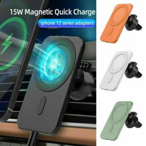 Magnetic Car Phone Holder Wireless Charger For Iphone 12 13 Pro Max