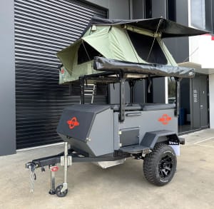 Off-road Camper Trailer with Rooftop Tent & Awning