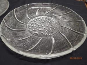 Heavy Glass Serving Tray or Platter
