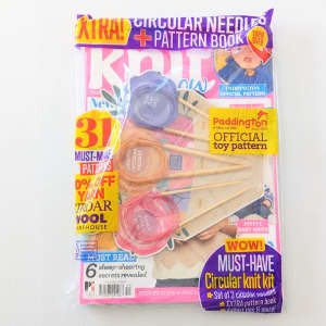 Knit Now magazine Issue 140 Paddington with Circular Knit Kit UNOPENED