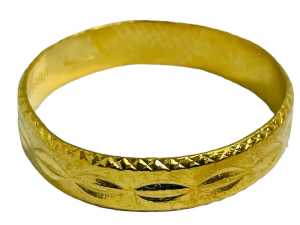 22ct Yellow Gold Ring Size U1/2 032400285924