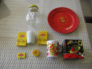 Collectables Vegemite mug, plate, cards, vintage jars from $5 to $10