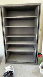 Tambour Door steel storage or filing cabinets (x2)