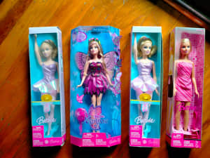 Barbie dolls. Brand new. Boxed. Never opened.