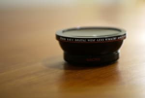 Vitacon 0.43x wide lens adapter with Macro functionality. 
