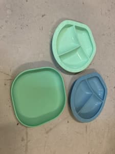 Silicon baby food plates