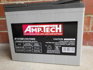 Deep Cycle AMP-TECH AGM battery, used, in perfect working order.