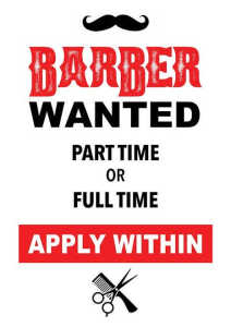 Full time and part time Barber Needed