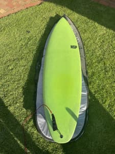 NSP 6.6ft surfboard and bag
