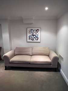 FREE Beige Linen King Living Sofa