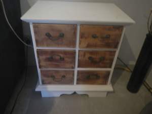 Small cupboard with 6 drawers lovely feature