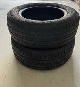 Two Goodyear tyres 195/65/R15