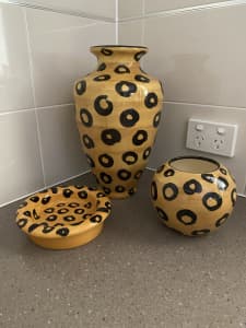 Leopard Print Ceramic Vase Set