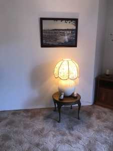 Traditional table lamp and shade