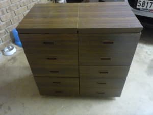 2 SOLID DRAWERS ON WHEELS $30